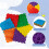 Interlocking Sensory Mats, 6 PCS, Multicolor, TPE, 12"x12" 6