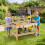 2-in-1 Wooden Mud Kitchen with Sinks and Accessories 3