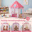 Kids Hexagonal Play Tent with Dance Mat & Tulle Curtain 7