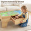 110-Piece Wooden Train Table with Storage for Toddlers 3+ 5