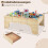 110-Piece Wooden Train Table with Storage for Toddlers 3+ 6