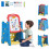 Kids 3-in-1 Art Easel with Magnetic Board, Blue 2