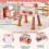 Kids' Adjustable 4-in-1 Art Easel with Accessories 4
