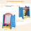 Kids 3-in-1 Art Easel with Magnetic Board, Blue 4