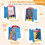 Kids 3-in-1 Art Easel with Magnetic Board, Blue 5