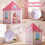 Kids Hexagonal Play Tent with Dance Mat - Pink 4