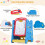 Kids 3-in-1 Art Easel with Magnetic Board, Blue 7