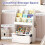 Kids White Bookshelf with Chalkboard and Storage Drawer 5