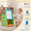 Kids 3-in-1 Art Easel with Magnetic Board, Green 5