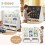 Kids Rolling Bookshelf with Chalkboard and Storage Cubes 2