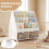 Kids Rolling Bookshelf with Chalkboard and Storage Cubes 6