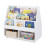 Kids Rolling Bookshelf with Chalkboard and Storage Cubes 8