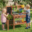 Kids Mud Kitchen with Planter Box, Sink, and 13 Accessories 3