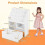 Kids Bookshelf with 5-Tier Storage and Rolling Drawer 8