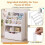 Kids Bookshelf with 5-Tier Storage and Rolling Drawer 7