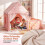 Glow-in-the-Dark Pink Play Tent with Mat & Window 8