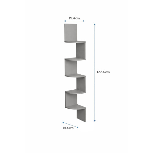 Spot On Dealz 5 Tier Lucca Corner Shelf Floating Wall Shelves Storage Display Shelf 1