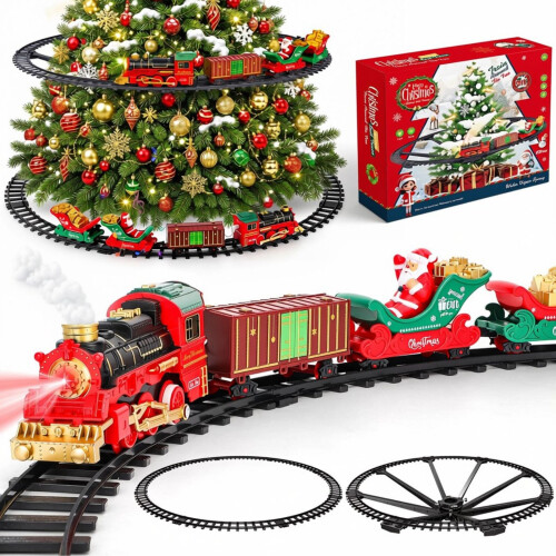 deAO Toys deAO Christmas Steam Train Set - Red 1