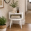 Spot On Dealz Modern White Side Table Round MDF Top and Pine Wood Legs 4