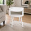 Spot On Dealz Modern White Side Table Round MDF Top and Pine Wood Legs 5