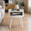 Spot On Dealz Modern White Side Table Round MDF Top and Pine Wood Legs 6