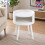 Spot On Dealz Modern White Side Table Round MDF Top and Pine Wood Legs 3