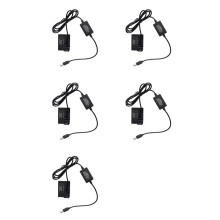 5X DR-E8 Batterie de Factice avec La Banque de Puissance Câble Adaptateur USB Remplacement pour LP-E8 pour 550D 600D 650D 700D DSLR