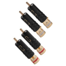 2X WBT-0144 Spina per RCA Placcata nel Oro Spina per RCA di Tipo Plug-In AV Audio e Video Connettore per Spina Video