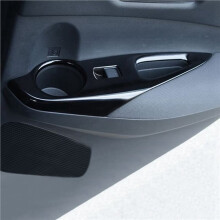20X Glossy Black Window Glass Lift Button Cover Trim Door Armrest Panel for 2021 2022 RHD