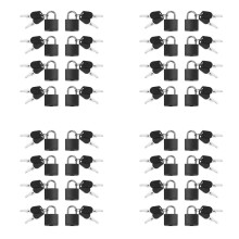Lot de 32 Serrures Petit Cadenas avec Clé pour Bagages Gym Locker Lock Cadenas Coloré pour L'École en Plein Air à la Maison B