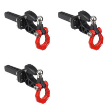 3X Metal Rear Bumper Tow Trailer Hook Drop Hitch Receiver for 1/8 1/10 RC Crawler Car Axial SCX10 TRX4 D90 D