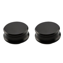 2X Estabilizador de Peso de Disco de Vinilo de Aluminio, Abrazadera Equilibrada para Tocadiscos, Accesorios para Tocadiscos LP, Color Negro