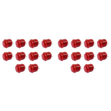 20 Pcs Arcade Buttons 24Mm Responsive Arcade Buttons for Gaming Enthusiasts Red