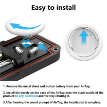 2X Battery Replacement Case for AirTag IP68 Waterproof Extended Battery Box, Easy Assembly Small Protective Holder Shell