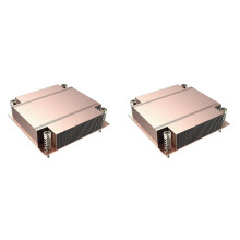 2X Novo Cooler Passivo Sem Ventoinha para CPU, Formato 1U, Compatível com Soquete para LGA1700, Dimensões de 78x78mm e Dissipador de Calor de 200W