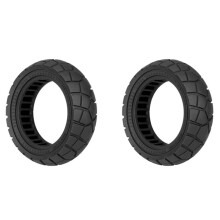 2PCS 80/50-6.5 Solid Off Road Tire for Electric Scooter Airless Puncture Proof Tubeless Tire Replacement