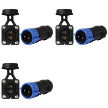 3X Trolling Motor Plug Set, 12V/24V/ 36V/48V Plug for Down Rigger / Fishing Reel Marine Boat Power Connector