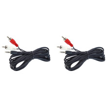 2pcs 3.5mm to RCA Audio Cable 1.5m 3.5mm to Dual RCA Audio Cable Computer Cable Headphone Cable
