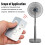 2X Fan Remote Controller for  Fans Comfortable Portable Easy Access Universal Replacement Remote Control 4