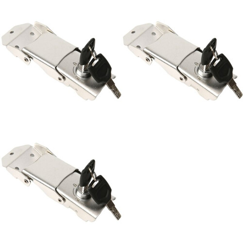 3X Motorcycle Trunk Lock Hinge with Detachable Stainless Steel Buckle