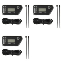 3X Motorcycle Speed Hour Meter Inductive LCD Digital Accumulative Hour Meter for Motorcycle ATV Mower Truck Boat