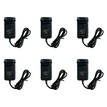 6X Universal 12V 1A Power Adapter - Compact, Durable, LED Indicator, Ideal for Digital Devices EU Plug