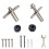 2X 360 Degrees Conceal Pivot Hinge Set for Wood Slats Screen Partition Divider 2