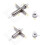 2X 360 Degrees Conceal Pivot Hinge Set for Wood Slats Screen Partition Divider 7