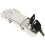 3X Motorcycle Trunk Lock Hinge with Detachable Stainless Steel Buckle 2