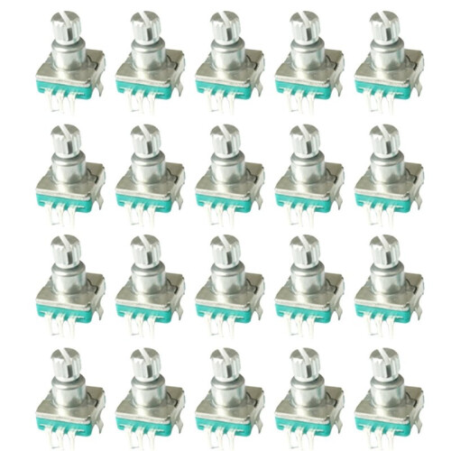 40x 360 Degree Rotary Encoder EC11 with Push Button 5Pin 20 Positions 20 Pulse Code  Handle 20MM 2