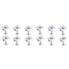 Solar Panel Bracket Centre Clamp Kit, 12 Pieces Aluminium Alloy Photovoltaic Solar Panel Centre Clamps 35mm