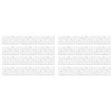 24-Sheet Peel and Stick Backsplash Tile, Faux White Marble PVC Stick Backsplash Tiles for Kitchen 12X6Inch White