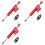 3X Adjustable Steering Damper for  Thunder DT3 Zero 10X Electric Scooters Stabilizer Dampers Accessory Red 1
