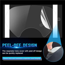 100Pack Peel Off Lens Cover for 6885, 6000, 6700, 6800, 6900 Series Respirator Mask, Protective Cover for 6800 Mask